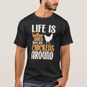 Camiseta A Vida É Melhor Frangos - Frangos Bonitos