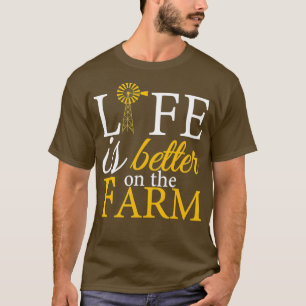 Camiseta A vida é melhor na agricultura Fazenda