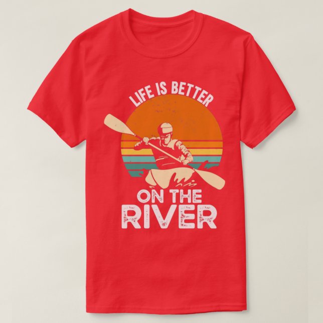 Camiseta A Vida É Melhor Na Canoa Do Rio (Frente do Design)