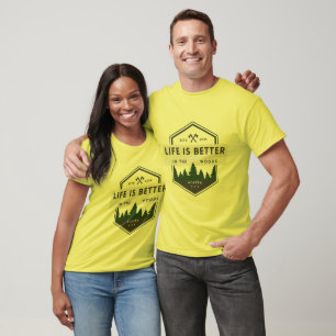 Camiseta A vida é melhor na floresta