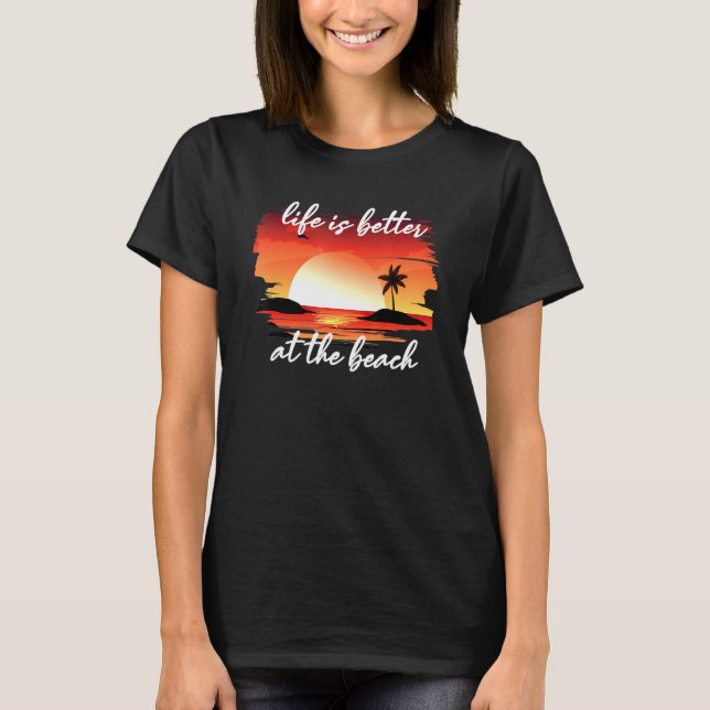 Camiseta A Vida É Melhor Na Praia (Frente)