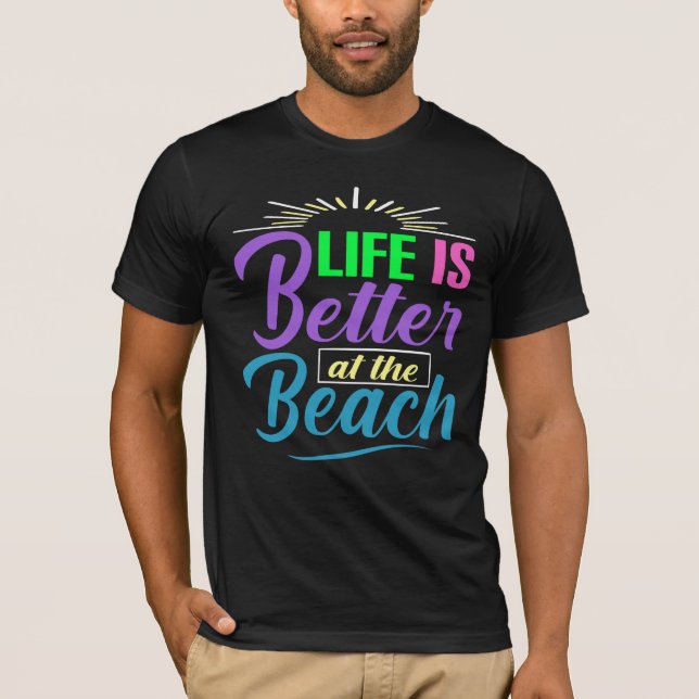 Camiseta A vida é melhor na praia (Frente)