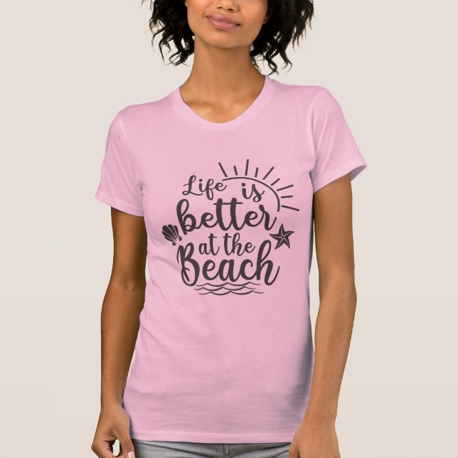 Camiseta A vida é melhor na praia (Frente)