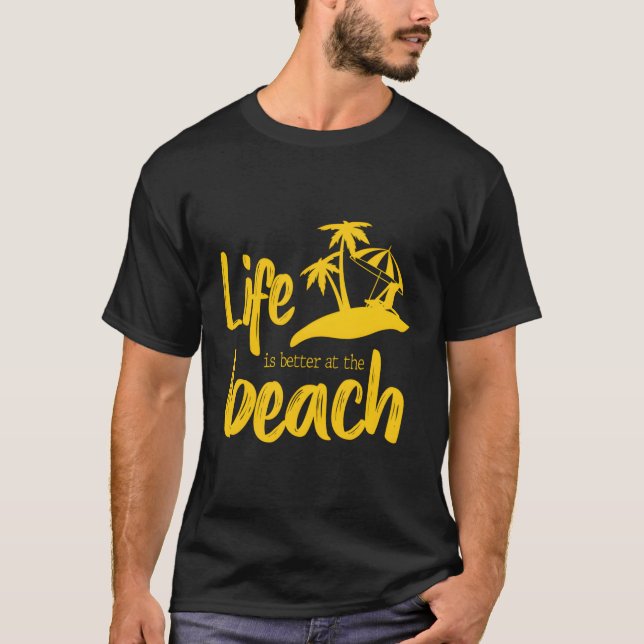 Camiseta A Vida É Melhor Na Praia (Frente)