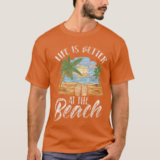 Camiseta A Vida É Melhor Na Praia Amante De Praias Banhista