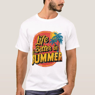 Camiseta A Vida É Melhor Na T-shirt De Verão