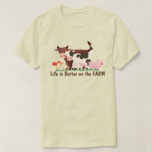 Camiseta a vida É MELHOR nas citações animais do