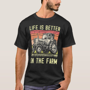 Camiseta A Vida É Melhor Nas Instalações De Agricultura Bio