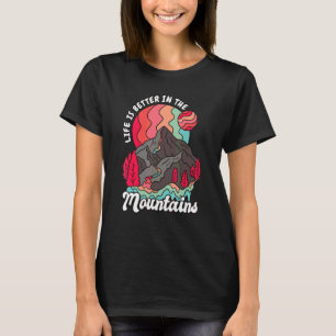 Camiseta A vida é melhor nas montanhas, as cachoeiras natur