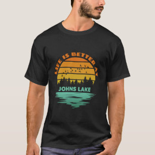 Camiseta A vida é Melhor no Acampamento ao Ar Livre do Pôr