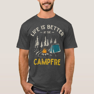 Camiseta A Vida É Melhor No Acampamento C Do Camp Engraçado