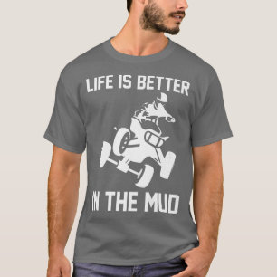 Camiseta A Vida É Melhor No Cavaleiro De Bicicletas Lama Qu