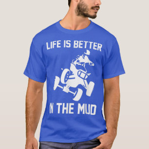 Camiseta A Vida É Melhor No Cavaleiro De Bicicletas Lama Qu