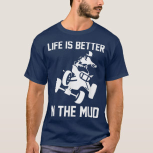 Camiseta A Vida É Melhor No Cavaleiro De Bicicletas Lama Qu