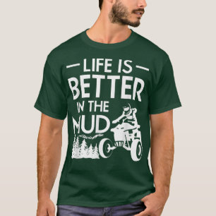 Camiseta A Vida É Melhor No Cavaleiro De Bicicletas Lama Qu