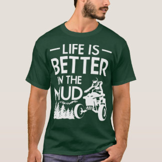 Camiseta A Vida É Melhor No Cavaleiro De Bicicletas Lama Qu