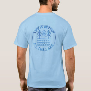 Camiseta A vida é melhor no dobro do lago tomou partido T