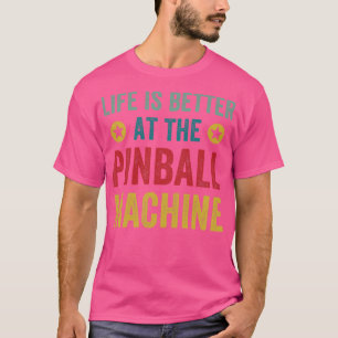 Camiseta A vida é melhor no funno da Arcade Machines Pinbal