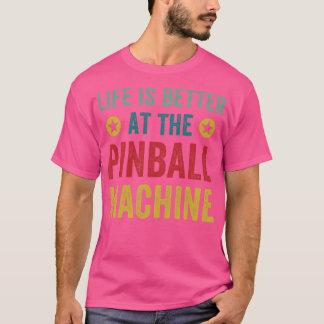 Camiseta A vida é melhor no funno da Arcade Machines Pinbal