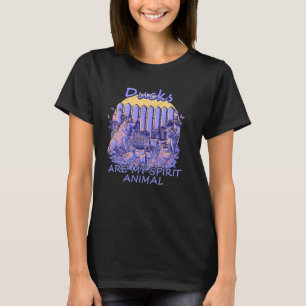Camiseta A vida é melhor no jardim Patos Patinho Animal