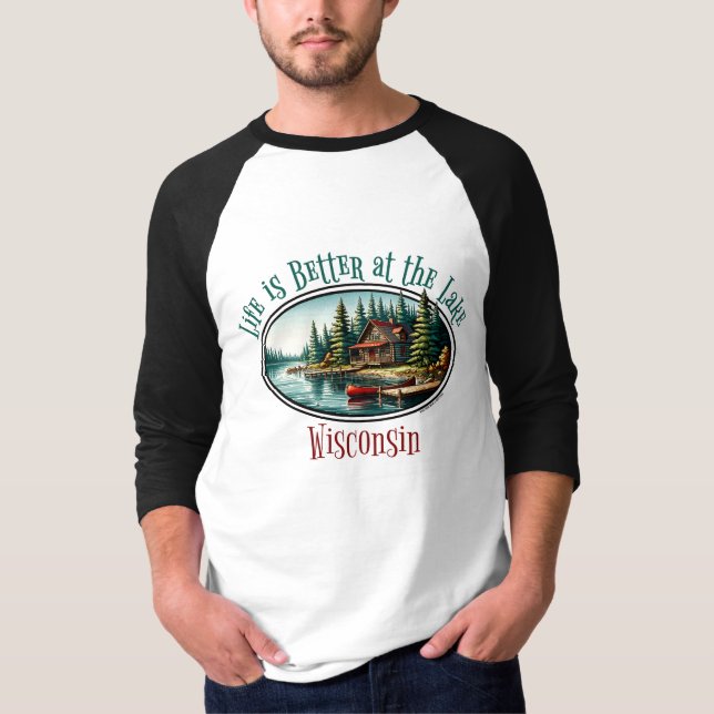 Camiseta A vida é melhor no lago (Frente)