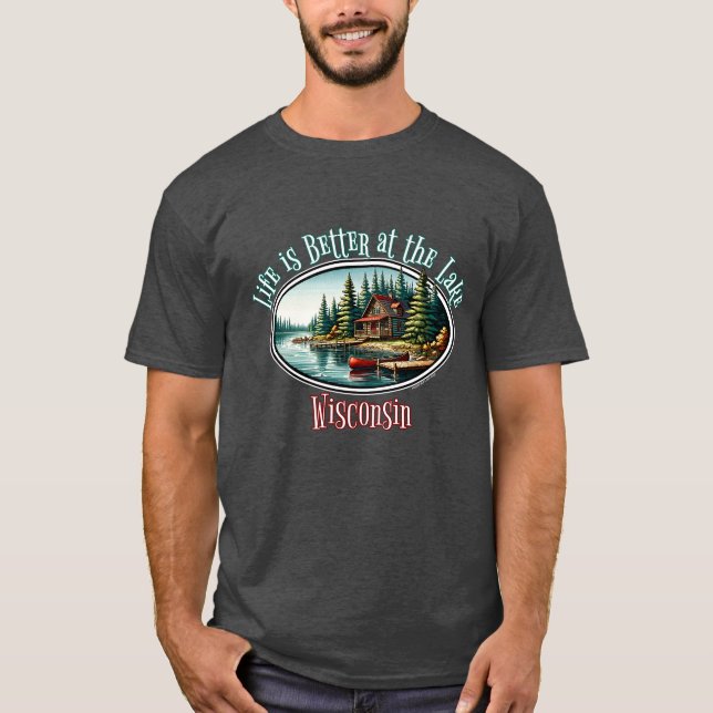 Camiseta A vida é melhor no lago (Frente)