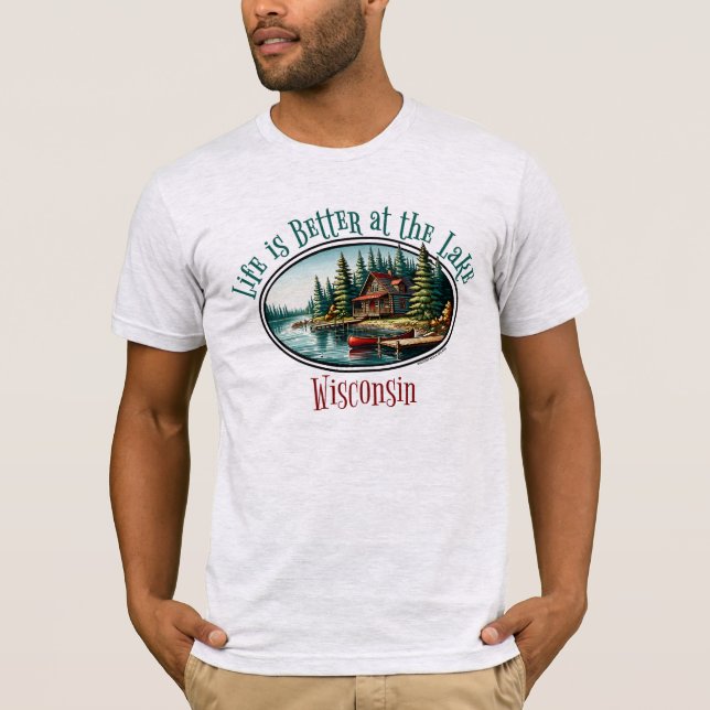 Camiseta A vida é melhor no lago (Frente)