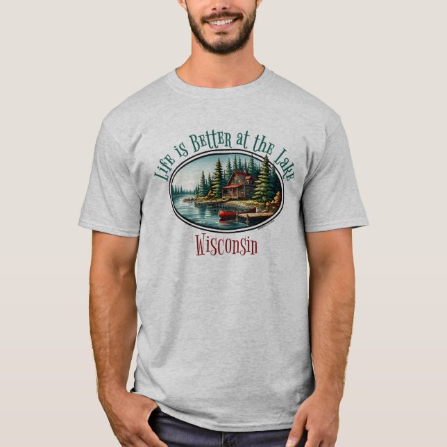 Camiseta A vida é melhor no lago (Frente)