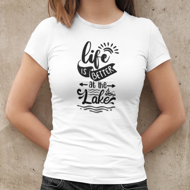 Camiseta A vida é melhor no lago (Criador carregado)