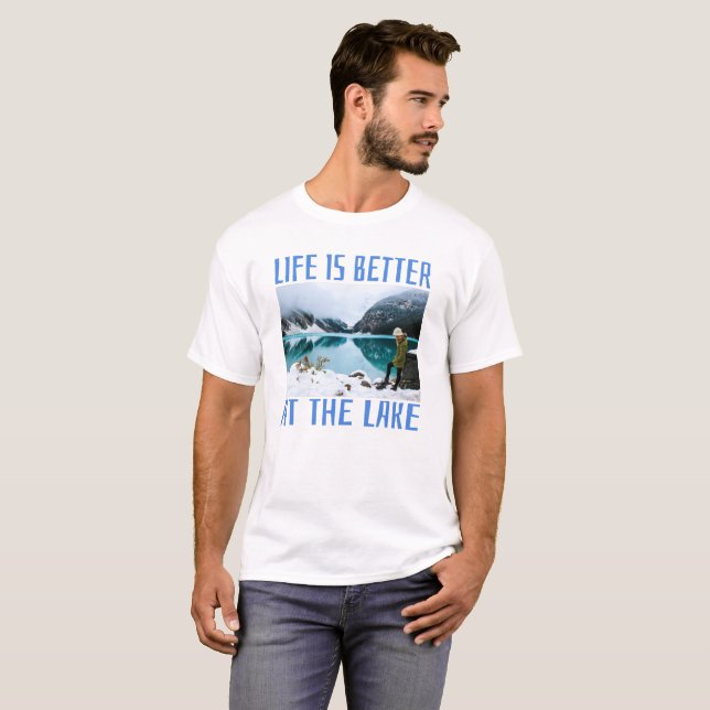 Camiseta A vida é melhor no lago (Frente Completa)