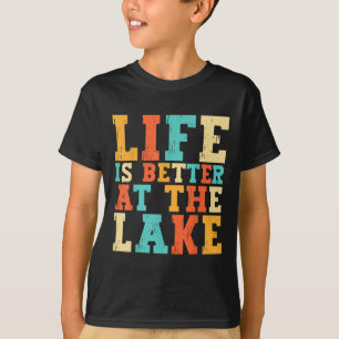 Camiseta A Vida É Melhor No Lago Estilo De Vida Diária