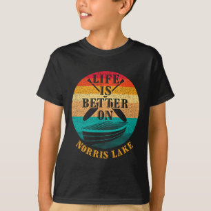 Camiseta A vida é melhor no lago Norris - Humor engraçado d