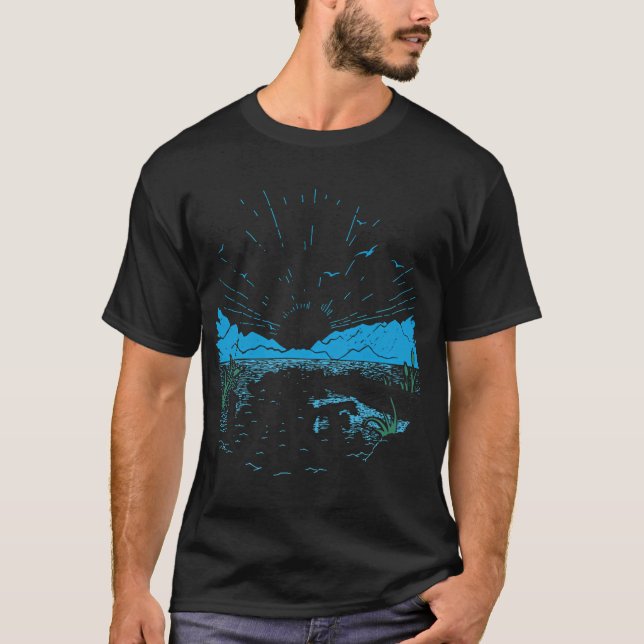 Camiseta A vida é melhor no lago Original (Frente)