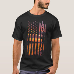 Camiseta A Vida É Melhor No Lago Pontão De Barco Wakeboa