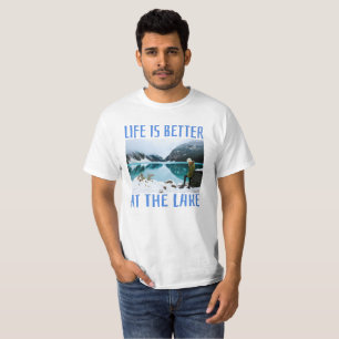 Camiseta A vida é melhor no lago T-Shirt