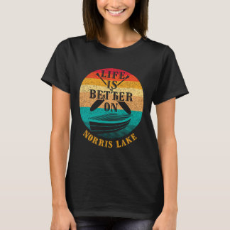 Camiseta A Vida é Melhor no Norris Lake Humor Divertido de