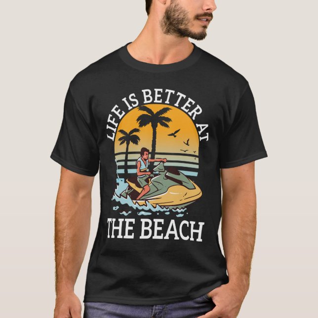 Camiseta A vida é melhor no período de férias de verão na p (Frente)