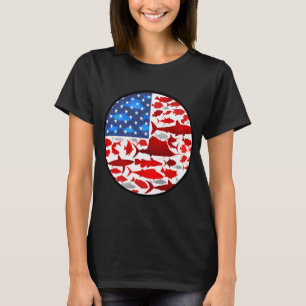 Camiseta A vida é melhor no rio 4 de julho da bandeira amer