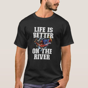 Camiseta A Vida é Melhor no Rio de Pesca de Robalo