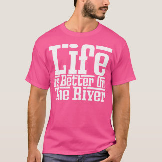 Camiseta A Vida é Melhor no Rio Pescando Bagre Verão