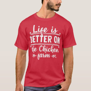 Camiseta A vida é melhor nos agricultores biológicos fazend