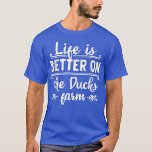 Camiseta A vida é melhor nos patos fazendas agricultores bi