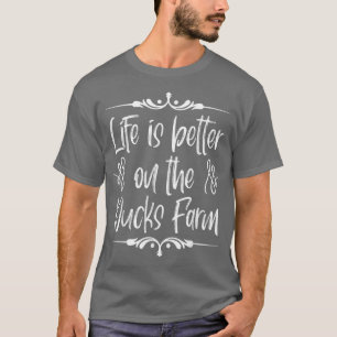 Camiseta A vida é melhor nos patos fazendas agricultores bi