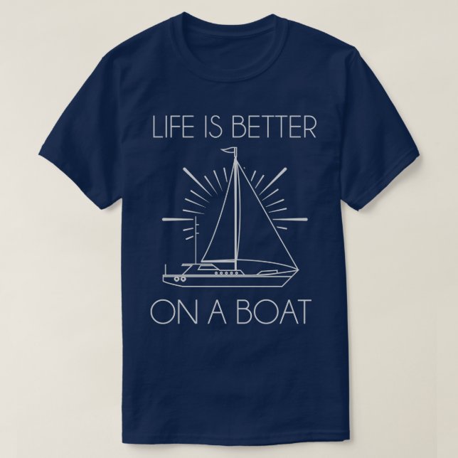Camiseta A Vida É Melhor Num Barco 1 (Frente do Design)