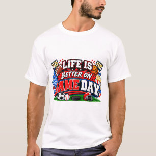 Camiseta A Vida é Melhor num Dia de Jogo