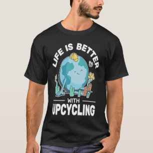 Camiseta A vida é melhor para ciclistas, homens e reuso cri
