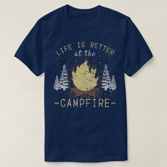 Camiseta A Vida É Melhor Pelo Fogo (Frente do Design)