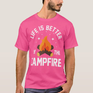 Camiseta A Vida É Melhor Pelos Campos De Campfire Fora Da C