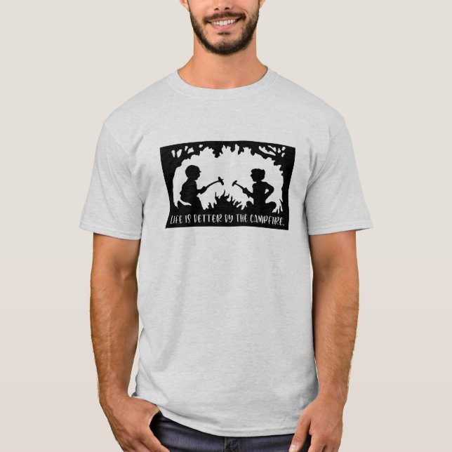 Camiseta A Vida é Melhor Perto da Fogueira (Frente)