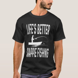 Camiseta A Vida É Melhor Pescaria Pescaria Engraçada Pescad